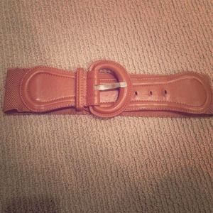 LEATHER/ELASTIC BEAUTIFUL BROWN VERSATILE BELT