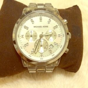 Michael Kors oversized lucite watch