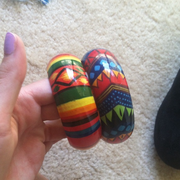 Tribal Pattern Bangles - Picture 2 of 3