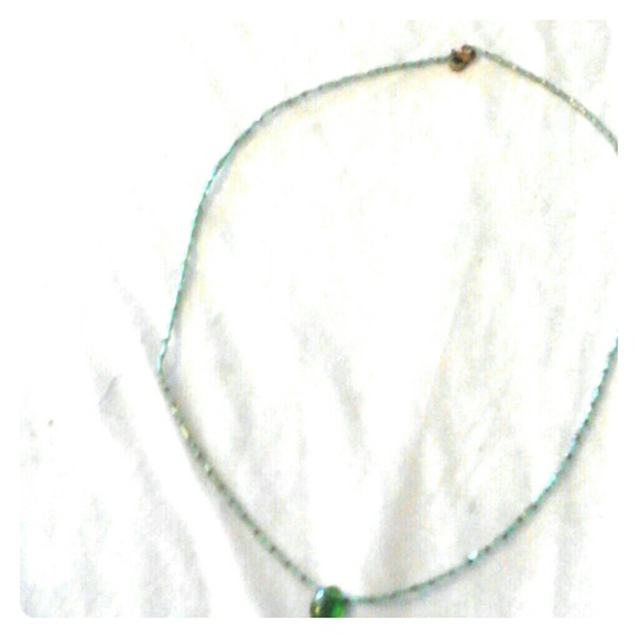 Emerald green beaded necklace