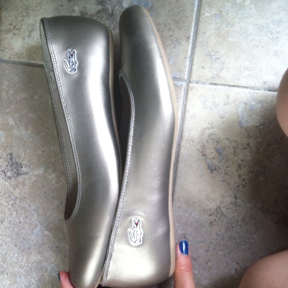Lacoste Silver Ballet Flats - Picture 3 of 4