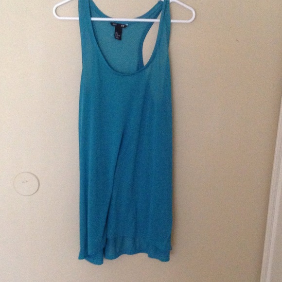 SOLD ON VINTED -Aqua Blue Tank H&M - Picture 1 of 3