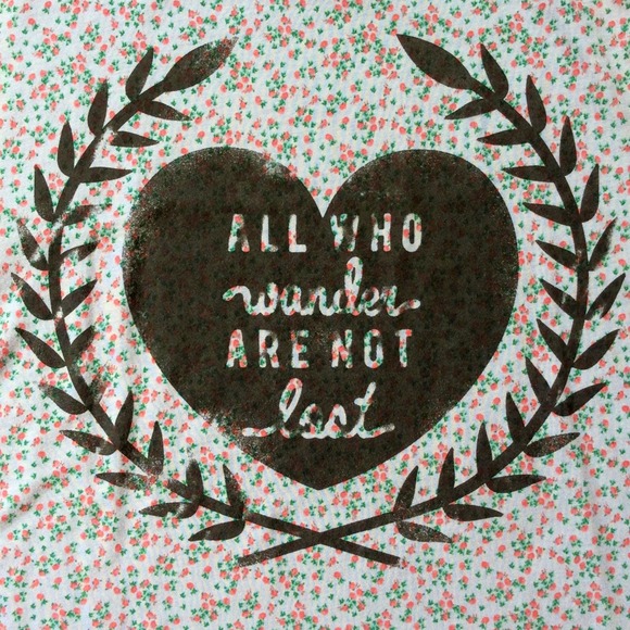 Mighty Fine Tops - M Tiny Pink Roses Wanderlust Muscle Tank