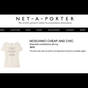 RARE SOLD OUT Moschino Cheap & Chic silk top