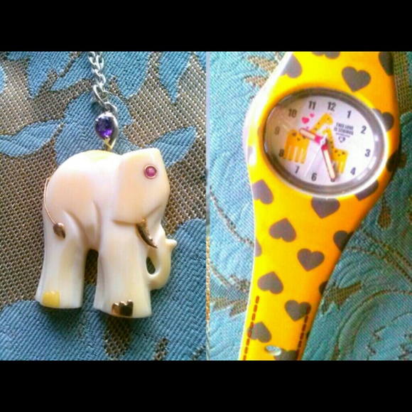 Elephant Necklace & Harujuku Watch