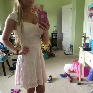 Light pink lace dress