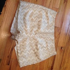 gold dressy shorts.