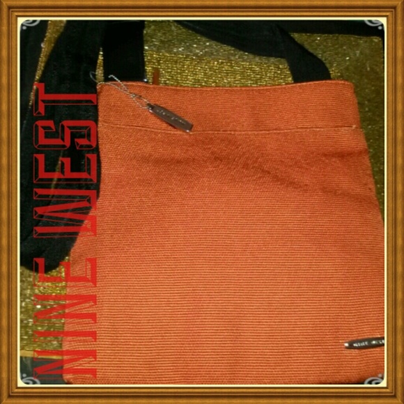 NINE WEST PURSE BURNT ORANGE 10-1/2"L. X 10"W NEW