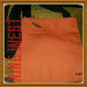NINE WEST PURSE BURNT ORANGE 10-1/2"L. X 10"W NEW