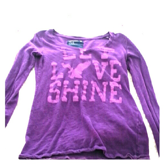 Long sleeve American eagle purple shirt