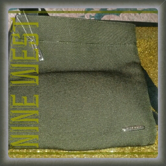 NINE WEST PURSE OLIVE COLOR 10-1/2"L. X 10"W.