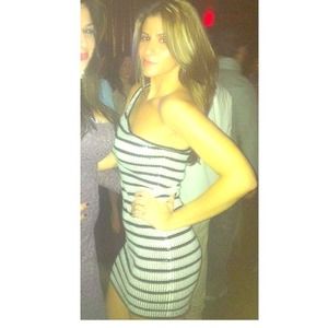 Bebe One Shoulder Sequin Dress