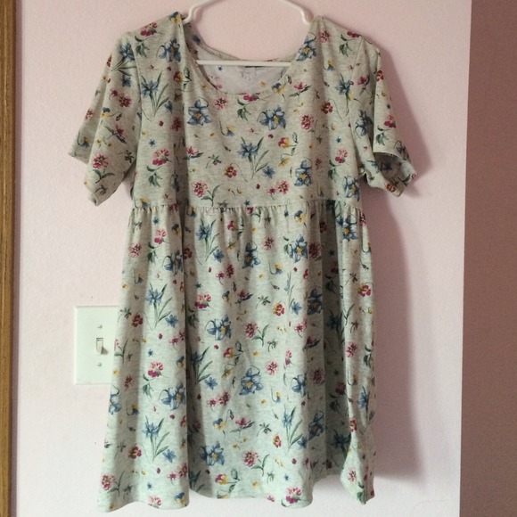 90's floral babydoll dress