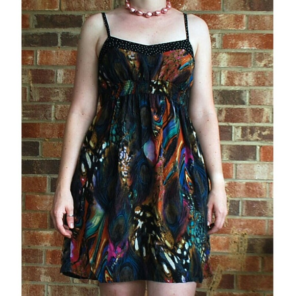 Beautiful Multicolored Spaghetti Strap Dress