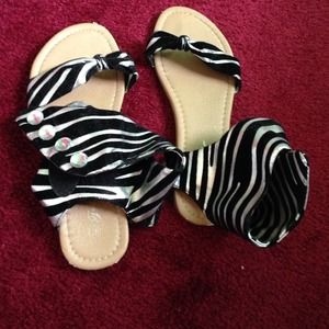 Zebra print sandals