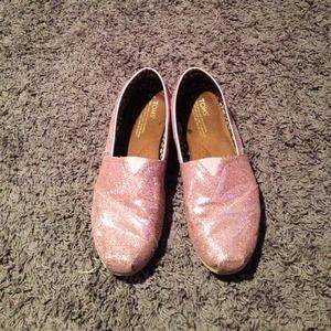 Pink Glitter TOMS