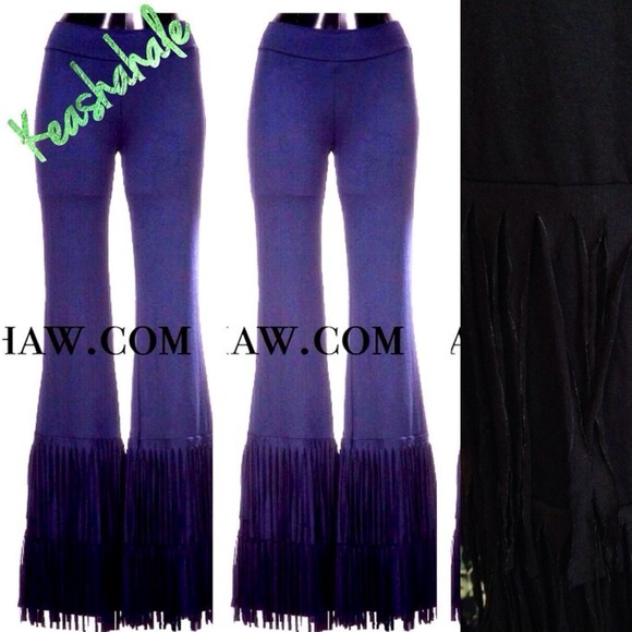 Black Fringe Boho Bottoms