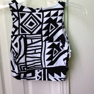 Black and white crop top. Urban outfitters