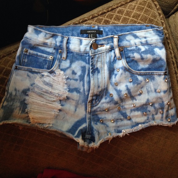 Forever 21 Studded High Waisted Shorts