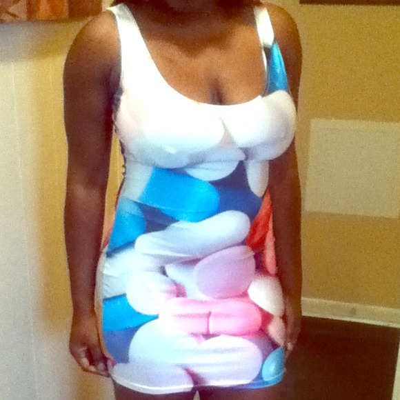 Sexy Under The Influence Tank Dress💊💊💊
