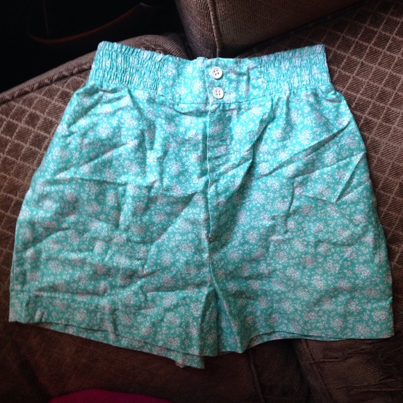 Vintage Floral High Waisted Shorts