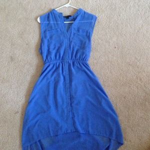 High-low robin blue dress