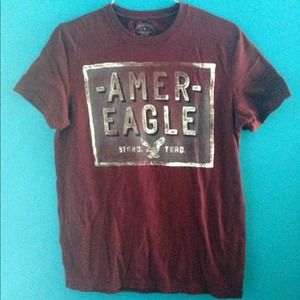 *SOLD IN BUNDLE*Mens Maroon American Eagle T-Shirt