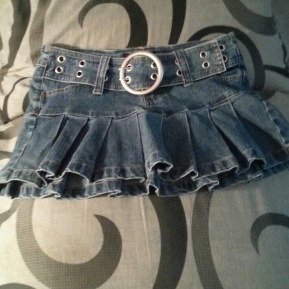 Denim mini skirt
