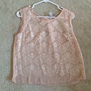 Lace sheer top