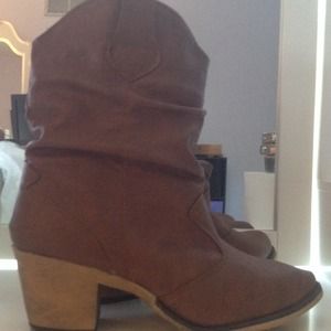 Brown ankle booties