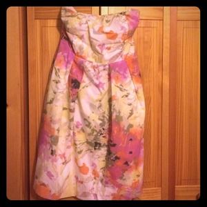 J. Crew Strapless Floral Summer Dress