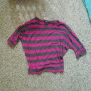 Pink and gray crop top