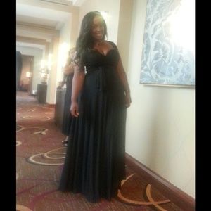 Henkaa's Black Long Conv Dress