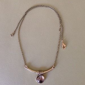 Low Luv Mini Bar with Round Quartz Stone Necklace