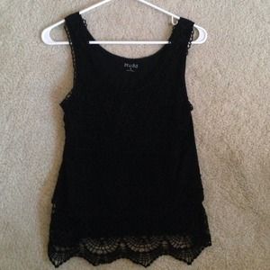 Black lace tank