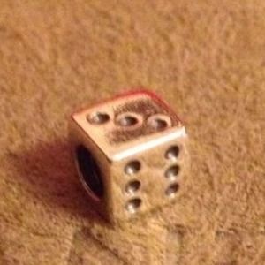 Authentic pandora dice bead