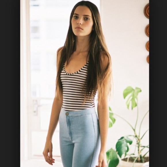 American apparel light blue jeans