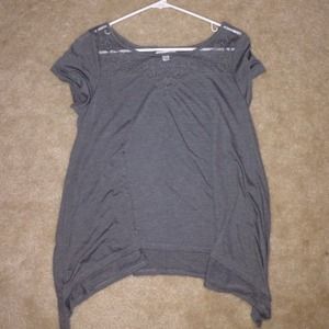 Gray lace top