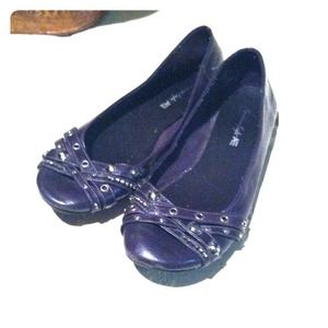 Purple studded American Eagle flats