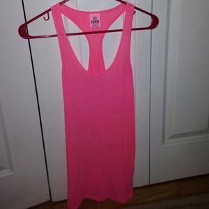 NWOT Hot pink "PINK" racer back tank top
