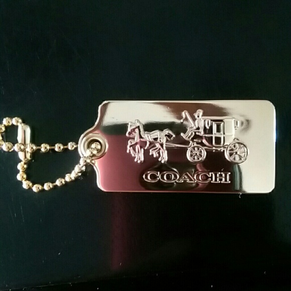 Coach Goldtone Hang Tag New Never Used