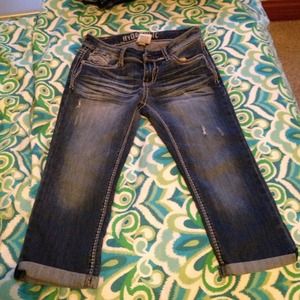 Hydraulic brand denim capris
