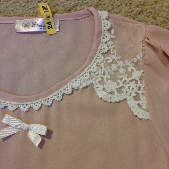 Pink Chiffon Top - Picture 2 of 3