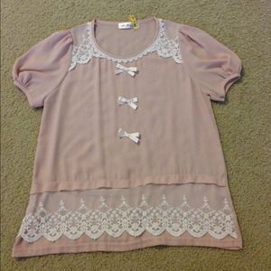 Pink Chiffon Top
