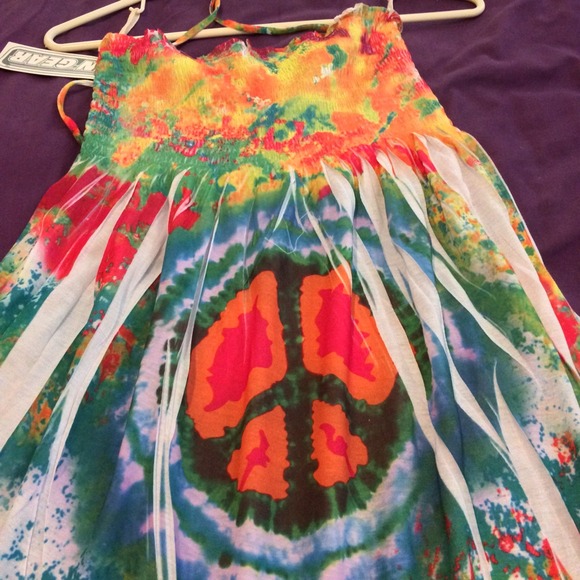 Cute Summer Tie-Dyed Style Dress nwt - size large