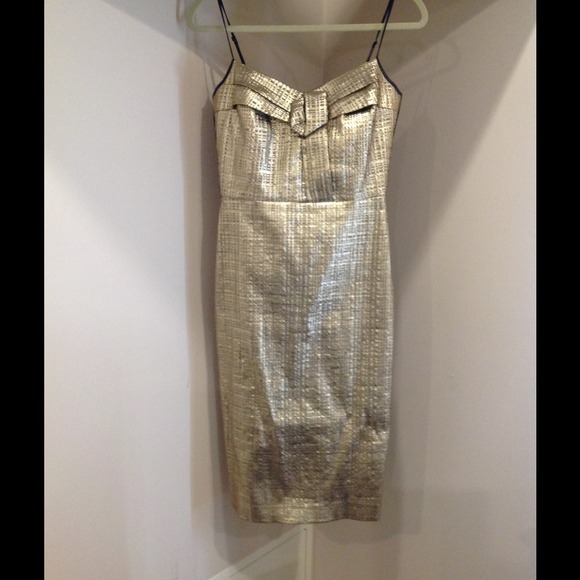 DKNY gold evening dress