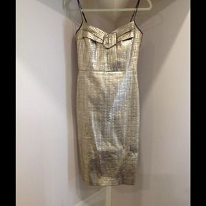 DKNY gold evening dress