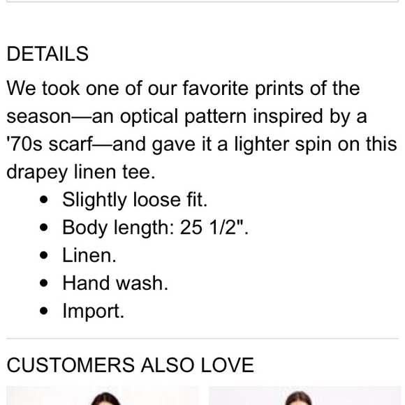 🚫BUNDLED🚫Linen Cubist Tee - Pink - Picture 2 of 2