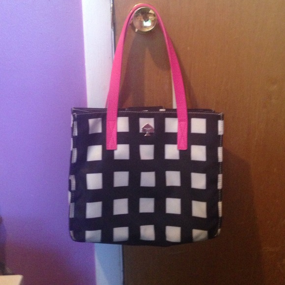 Kate Spade Black and White Checkered Handbag