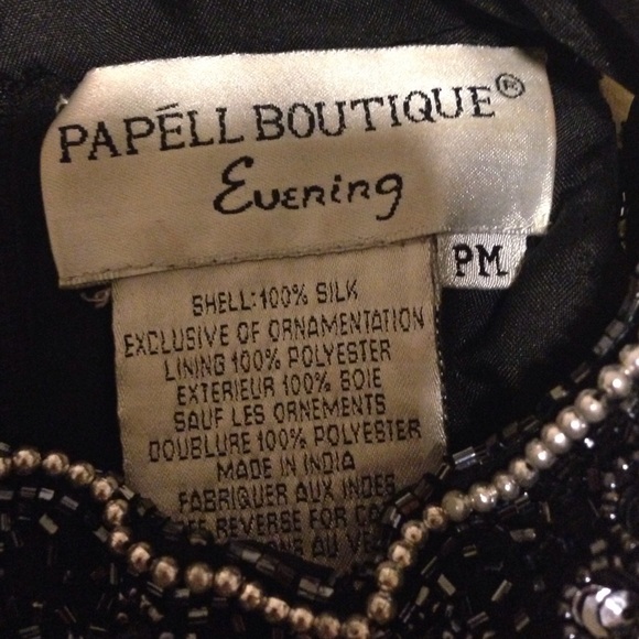 🎈SOLD Evening Silk Beaded Shell - Picture 3 of 3